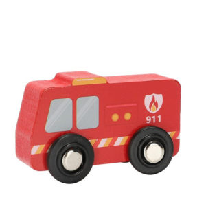 Детска дървна количка пожарна Acool Toy