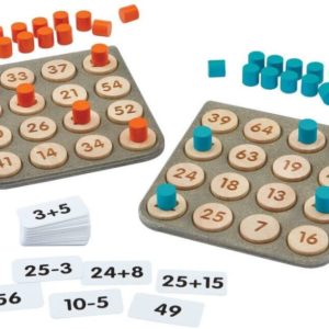 Mатематическо дървено Бинго 130 части Plan Toys